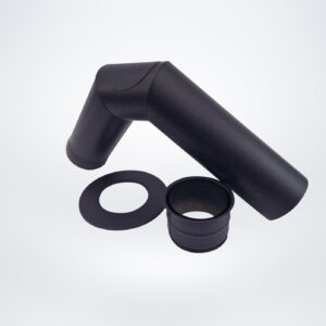 Rauchrohr Set schwarz 150 mm 2x abgewinkelt Hohe Temperaturbeständigkeit und lange Lebensdauer Lagerware