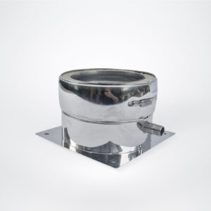Grundplatte mit Kondensablauf Edelstahlschornstein Doppelwandig 150mm