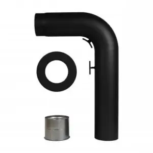 Rauchrohr- Set 150mm Fullform schwarz oder grau
