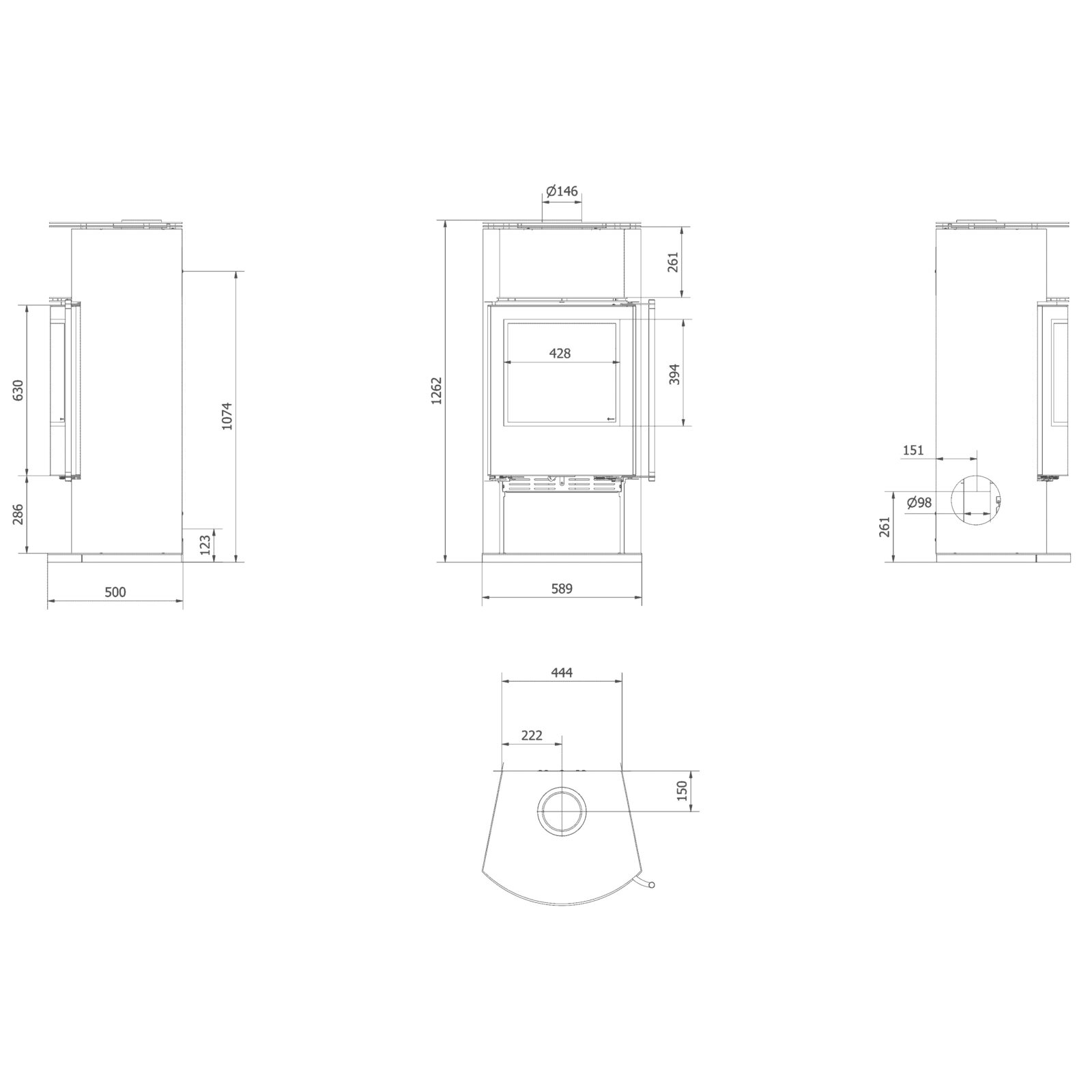 Kaminofen Kratki TOFA 8 kW – Moderner Holzofen mit hoher Effizienz & Panoramascheibe View Lagerware – Bild 3